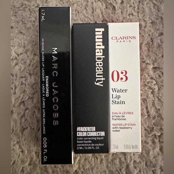 MARC JACOBS Lip Gloss, HUDA BEAUTY Color Corrector & CLARINS Water Lip Stain - Picture 2 of 3